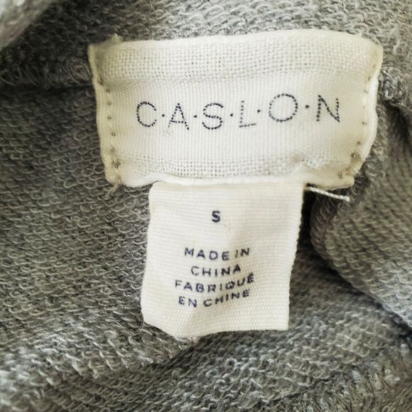 Caslon Dress Women's Size Small Gray Sweatshirt Cuffed Short Sleeves Pockets - Picture 8 of 9